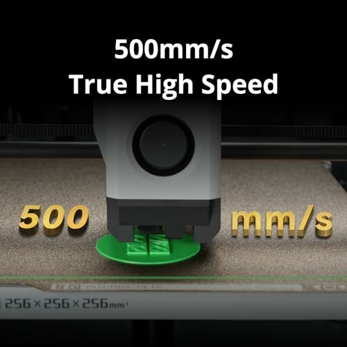 3D printer head with text '500mm/s True High Speed'
