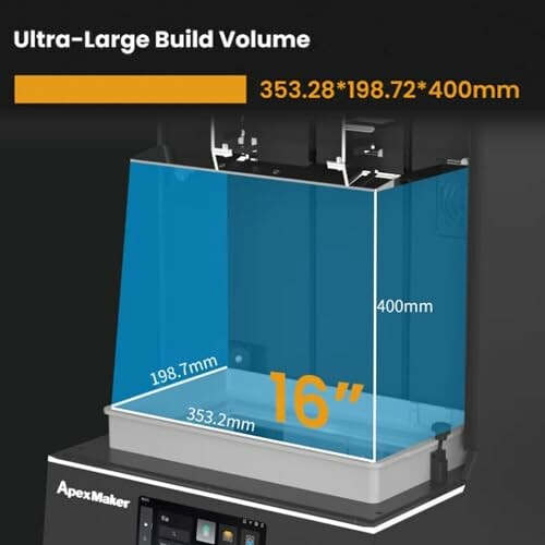 3D printer with ultra-large build volume dimensions.