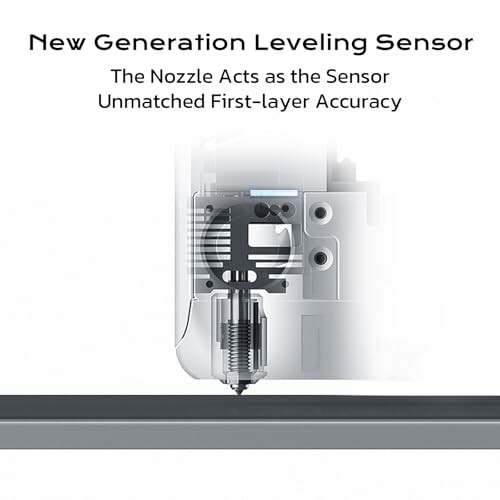 3D printer nozzle acting as leveling sensor for enhanced accuracy.