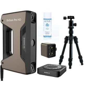 EinScan Pro HD 3D scanner kit with tripod and accessories.